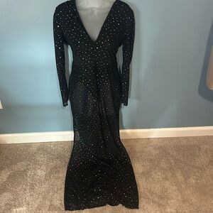 Sexy see through dress with bodysuit style lining underneath.